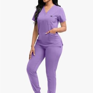 Elegant Lavender Women's Scrub Set